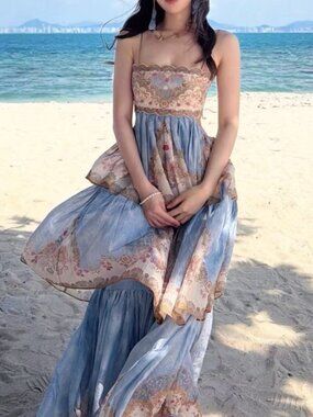 zimmermann crush ruffle halter maxi dress Zimmermann Crush Ruffle Halter Maxi Dress